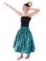 Hula Pa'u Skirt with Kahiko Print / Green /G2100