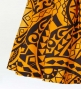 Hula Pa'u Skirt with Kahiko Print / Yellow /J2104