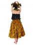 Hula Pa'u Skirt with Kahiko Print / Yellow /J2104