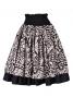 Hula Double & Reversible Pau Skirt with Kahiko  Print / Black / G2116