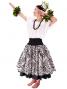 Hula Double & Reversible Pau Skirt with Kahiko  Print / Black / G2116