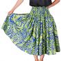 Hula Pa'u Skirt with Kahiko Print / YellowGreen /G2127