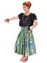 Hula Pa'u Skirt with Kahiko Print / YellowGreen /G2127