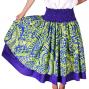 Hula Double & Reversible Pau Skirt with Kahiko  Print / Egg Plant / G2129