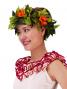 Hula Headband / Maile and Plumeria / Orange / J2135o