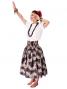 Hula Pa'u Skirt with Maile Print / Black /J2140