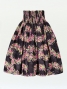 Hula Pa'u Skirt with Maile Print / Black /J2140