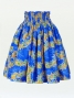 Hula Pa'u Skirt with Maile Print / Blue /G2144