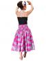 Hula Pa'u Skirt with Maile Print / Pink /J2150