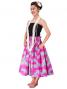 Hula Pa'u Skirt with Maile Print / Pink /J2150