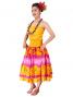 Hula Double & Reversible Pau Skirt with Hibiscus  Print / Yellow / G2192