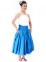 Hula Double & Reversible Pau Skirt with Hibiscus  Print / Blue / G2193