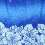 Hula Double & Reversible Pau Skirt with Hibiscus  Print / Blue / G2193