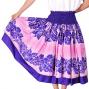 Hula Double & Reversible Pau Skirt with Hibiscus  Print / Egg Plant / G2194