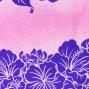Hula Double & Reversible Pau Skirt with Hibiscus  Print / Egg Plant / G2194