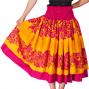 Hula Double & Reversible Pau Skirt with Hibiscus  Print / Deep Rose / G2195