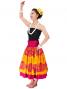 Hula Double & Reversible Pau Skirt with Hibiscus  Print / Deep Rose / G2195