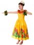 Hula Midi Dress with Lehua Print / Yellow / G2197y