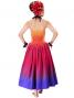 Hula Strapless Gradation Dress / Red & Purple  / G2199rp