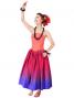 Hula Strapless Gradation Dress / Red & Purple  / G2199rp
