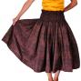 Hula Pa'u Skirt with Kahiko Print / Brown /J2207