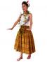 Hula Pa'u Skirt with Kahiko Print / Yellow /G2209