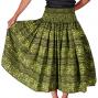 Hula Pa'u Skirt with Kahiko Print / Green /J2211