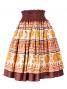 Hula Double & Reversible Pau Skirt with Kahiko  Print / Brown / G2216