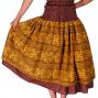 Hula Double & Reversible Pau Skirt with Kahiko  Print / Brown / G2220
