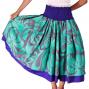 Hula Double & Reversible Pau Skirt with Hibiscus  Print / Egg Plant / G2224
