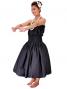 Hula Double & Reversible Pau Skirt with Hibiscus  Print / Black / G2225