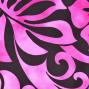 Hula Double & Reversible Pau Skirt with Hibiscus  Print / Black / G2225
