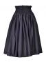 Hula Double & Reversible Pau Skirt with Hibiscus  Print / Black / G2225