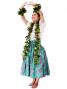 Hula Pa'u Skirt with Hibiscus Print / Gray & Green /G2231