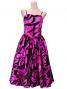 Hula Midi Dress with Hibiscus Print / Black & Pink / G2258bpi