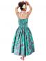 Hula Midi Dress with Hibiscus Print / Gray & Green / G2258ggr