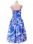 Hula Midi Dress with Hibiscus Print / White & Blue / G2258wbl