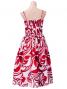 Hula Midi Dress with Hibiscus Print / White & Red / G2258wr