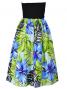 Hula Tube Top Dress with Hibiscus print / Blue  / G2261bl