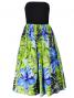 Hula Tube Top Dress with Hibiscus print / Blue  / G2261bl