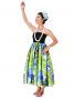 Hula Tube Top Dress with Hibiscus print / Blue  / G2261bl