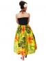 Hula Tube Top Dress with Hibiscus print / Yellow  / G2261y
