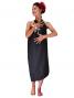 Hula Pareo with attached Sash / Black / G2263b