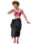 Hula Pareo with attached Sash / Black / G2263b