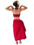 Hula Pareo with attached Sash / Red / G2263r