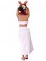 Hula Pareo with attached Sash / White / G2263w