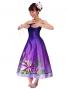 Hula Strapless Shantung Dress with Hibiscus / Luxury Collection / Purple  / J2269p