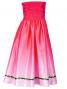 Hula Strapless Shantung Dress with Hibiscus / Luxury Collection / Pink  / J2269pi
