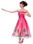 Hula Strapless Shantung Dress with Hibiscus / Luxury Collection / Pink  / J2269pi