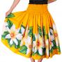 Hula Pa'u Skirt with Tiare Print / Yellow /J2270